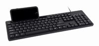 Gembird KB-UM-108 toetsenbord USB QWERTY Amerikaans Engels Zwart - thumbnail