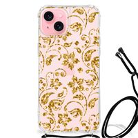 iPhone 15 Plus Case Gouden Bloemen - thumbnail