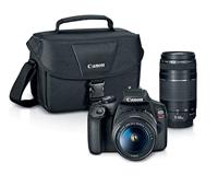 Canon EOS Rebel T7 DSLR Camera|2 Lens Kit met EF18-55mm + EF 75-300mm lens, zwart
