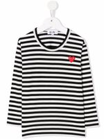 Comme Des Garçons Play Kids t-shirt à patch cœur - Noir