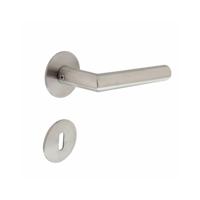 Intersteel Deurkruk Hoek 90° op magneetrozet met sleutelrozetten - RVS