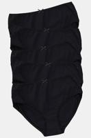 Ulla Popken slips, set van 5, effen, t/m mt. 66/68 - Grote Maten