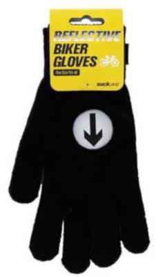 Suck UK fietshandschoenen reflecterend polyester zwart one-size Suck UK fietshandschoenen reflecterend polyester zwart one-size