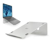 ACT Aluminium laptopstandaard voor bureau, ergonomische laptopverhoging tot 15,6 inch, grippads, kabelorganisator - AC8115