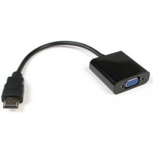 Techly HDMI - VGA+3.5mm M/F HDMI VGA+3.5mm Zwart kabeladapter/verloopstukje