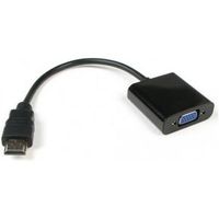 Techly HDMI - VGA+3.5mm M/F HDMI VGA+3.5mm Zwart kabeladapter/verloopstukje - thumbnail