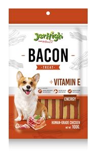 JERHIGH BACON TREAT MET KIP EN VITAMINE E 100 GR