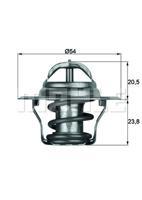 Thermostaat, koelvloeistof MAHLE, u.a. für VW, Audi, Nissan, Skoda, Seat, Mitsubishi