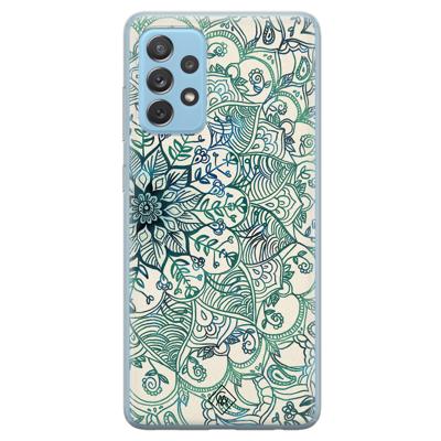 Samsung Galaxy A52 (5G) siliconen hoesje - Mandala blauw