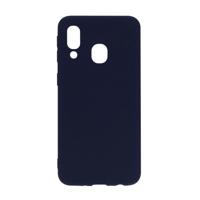 Shop4 - Samsung Galaxy A40 Hoesje - Zachte Back Case Mat Donker Blauw