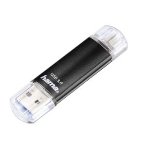 Hama FlashPen Laeta Twin USB-stick smartphone/tablet Zwart 128 GB USB 3.2 Gen 1 (USB 3.0), Micro-USB 2.0