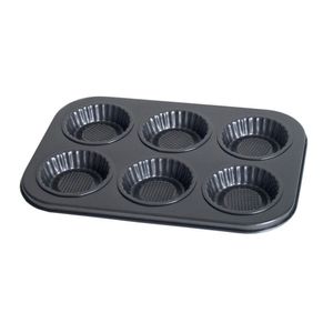 Muffins en cupcakes bakken bakvorm/bakblik 26 x 19 cm - voor 6x stuks