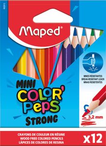 Maped kleurpotlood Color&apos;Peps Mini Strong, 12 potloden in een kartonnen etui