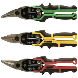 DEWALT Plaatschaar ERGO set van 3 stuks recht (geel), links (rood), rechts (groen) DWHT14676-0