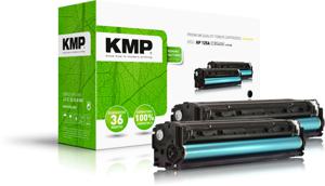 KMP Toner vervangt HP 125A, CB540A Compatibel 2-pack Zwart 2200 bladzijden H-T113D 1216,0021