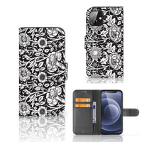 Apple iPhone 12 Mini Hoesje Black Flowers