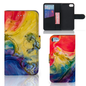 Hoesje iPhone 7 | 8 | SE (2020) | SE (2022) Watercolor Dark