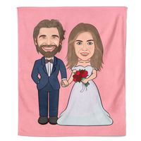 Cartoon Fleecedeken Bridal Couple - thumbnail