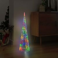 Lichtkegel decoratief LED meerkleurig 90 cm acryl - thumbnail