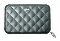Ogon Dames Creditcardhouder Quilted Zipper Platinum