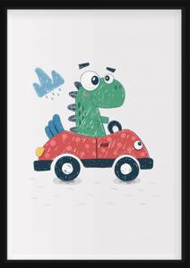 Affiche - Dino in auto