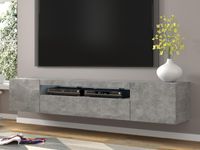 Tv-meubel AUREO 3 deuren 200 cm beton met led