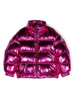 Moncler Enfant doudoune Meuse à effet métallisé - Rose