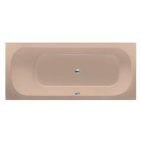 Ligbad Inbouw Xenz Aruba Rechthoek 1-2 Persoons Duobad 80x180x45cm Acryl Bahama Beige Hoogglans met Poten