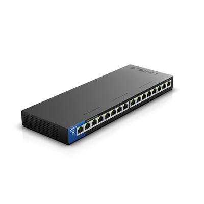 Linksys LGS116P-EU 16-poorts onbeheerde Gigabit-netwerkswitch met acht-PoE+-poorten - Tot 1000 Mbps voor bedrijven, thuis, kantoor, IP-beveiliging - Desktop-Ethernet-splitter