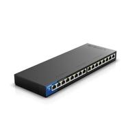 Linksys LGS116P-EU 16-poorts onbeheerde Gigabit-netwerkswitch met acht-PoE+-poorten - Tot 1000 Mbps voor bedrijven, thuis, kantoor, IP-beveiliging - Desktop-Ethernet-splitter
