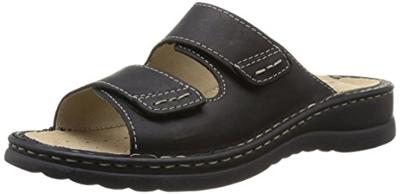 Rohde 5880 Augsburg schoenen heren pantoffels pantoletten leer, zwart, 45 EU