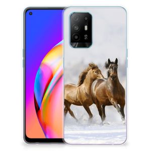 OPPO A94 5G | Reno5 Z TPU Hoesje Paarden