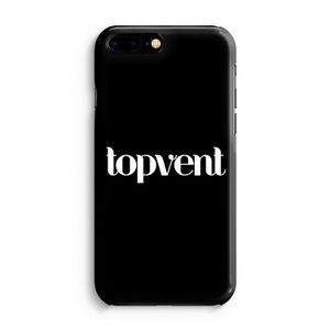 Topvent Zwart: Volledig Geprint iPhone 7 Plus Hoesje