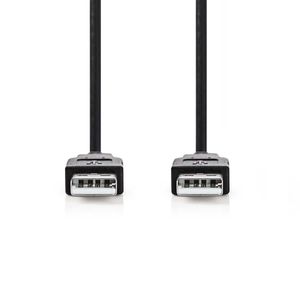 USB 2.0-Kabel | A Male - A Male | 2,0 m | Zwart [CCGP60000BK20]