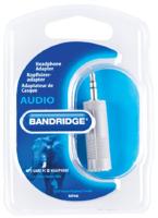 Bandridge Blue Hoofdtelefoon Adapter (3.5mm M - 6.3mm F Stereo)
