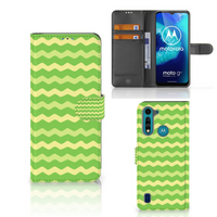 Motorola G8 Power Lite Telefoon Hoesje Waves Green