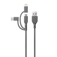 GP CY1N Opladen & Sync Kabel 1 m 3-in-1 USB-A naar Micro/USB-C/Light