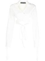 ANDREĀDAMO chemise à taille nouée - Blanc