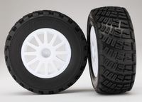 Tires & wheels, assembled, glued (White wheels, BFGoodrich Rally, gravel pattern, S1 compound tires - thumbnail