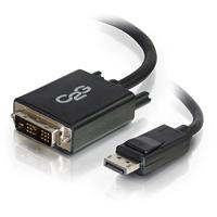 C2G 2m DisplayPort manspersoon to Single Link DVI-D manspersoon Adapter kabel - Zwart