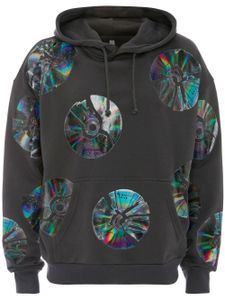 JW Anderson hoodie en coton à imprimé graphique - Noir