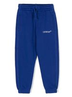 Off-White Kids pantalon de jogging à logo imprimé - Bleu