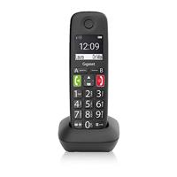 Gigaset E290HX, draagbare telefoon met sterk geluid, grote cijfers en krachtig geluid, sneltoetsen, handsfree met instelbaar volume, zwart [Italiaanse versie]