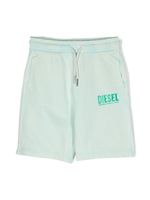 Diesel Kids short de sport à logo imprimé - Vert