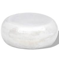 vidaXL Salontafel Gehamerd Aluminium Zilverkleurig Woonkamertafel Tafel Tafels