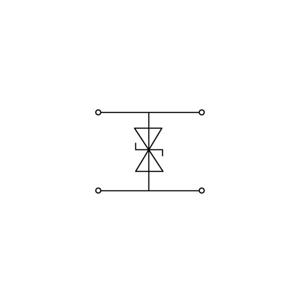 WAGO 280-944/281-593 Diodeklem 2-etages 10 mm Spanveer Toewijzing: L Grijs 50 stuk(s)