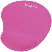 LogiLink ID0027P Muismat met polssteun Ergonomisch Pink - thumbnail