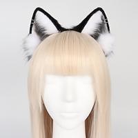 lolita pluche haar hoepel oren hoofddeksels harige haarband schattig hoofddeksel anime kitty fancy dress cosplay accessoires Lightinthebox - thumbnail