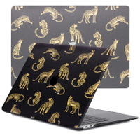 Lunso MacBook Air 13 inch M1 (2020) cover hoes - case - Leopard Black - thumbnail