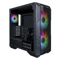 Cooler Master HAF 500 Midi-tower PC-behuizing Zwart 3 voorgeïnstalleerde LED-ventilators, Zijvenster, Stoffilter - thumbnail